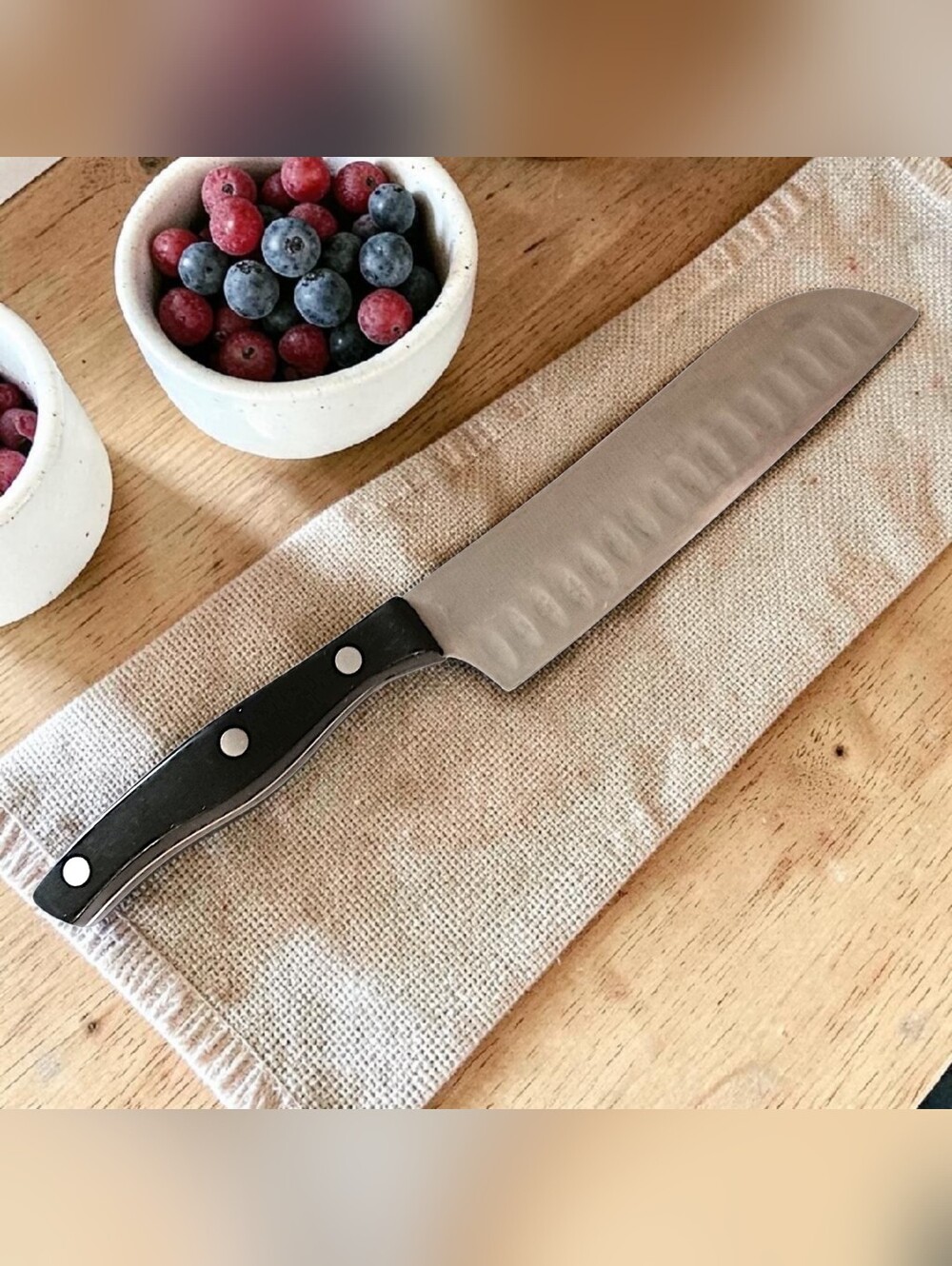 Chicago Cutlery Ellsworth Santoku Knife Stainless Steel Blade Degree‎ Taper Edge